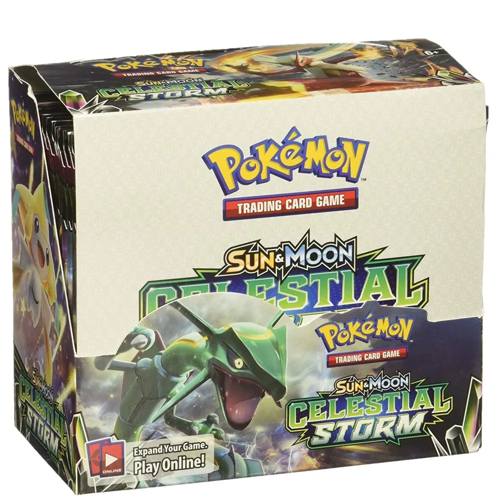 324 Cards Pokemon TCG: Sun & Moon Celestial Storm 36-Pack Booster Box Trading Card Game Kids Collection Toys
324 Cards Pokemon TCG: Sun & Moon Celestial Storm 36-Pack Booster Box Trading Card Game Kids Collection Toys