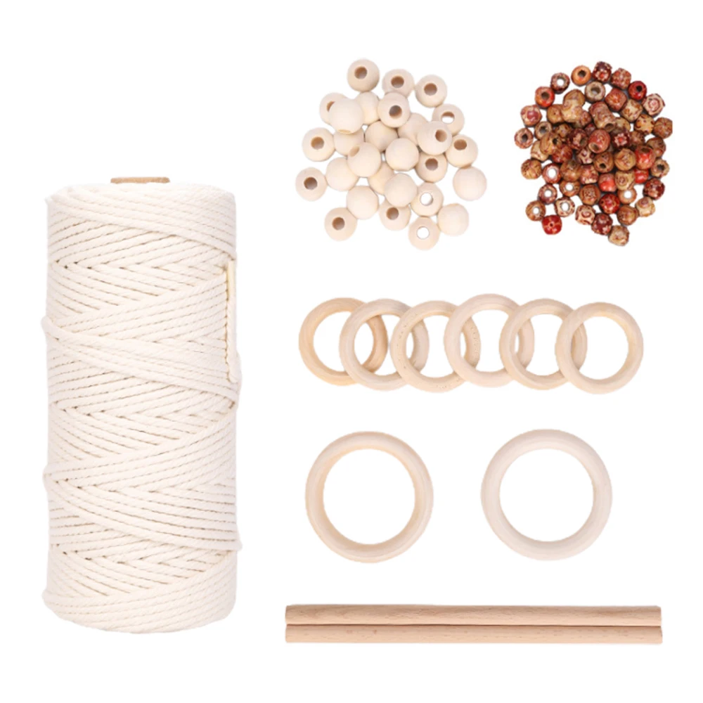 DIY Macrame Kit Kits Natural Sling Weaving Handicraft Beaded Handmade Wooden Rings For Wall
DIY Macrame Kit Kits Natural Sling Weaving Handicraft Beaded Handmade Wooden Rings For Wall