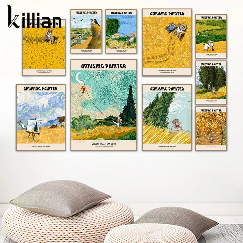 Amusing Famous Canvas Painting Hand Painted Wheat Sunflower Tree Starry Vortex Field Wall Art Scenery Posters Home Wall Decor
Amusing Famous Canvas Painting Hand Painted Wheat Sunflower Tree Starry Vortex Field Wall Art Scenery Posters Home Wall Decor