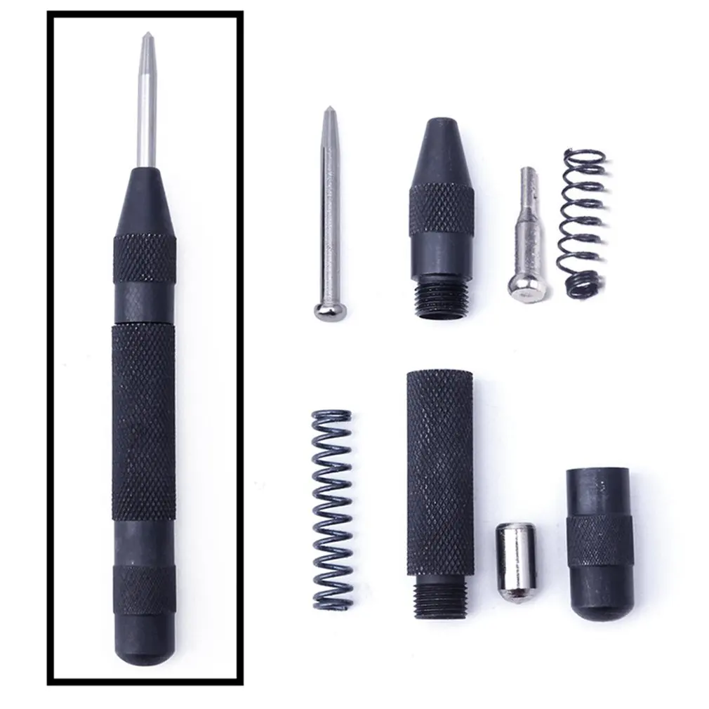5 Inch HSS Automatic Drill Center Pin Punch Black Spring Loaded Center Punch for Marking Starting Holes Tool 
5 Inch HSS Automatic Drill Center Pin Punch Black Spring Loaded Center Punch for Marking Starting Holes Tool