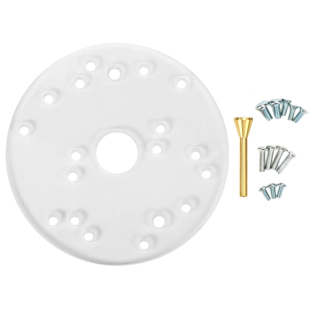 Router Universal Base Plate Acrylic with Centering Pin Screws for Trim Routers Woodworking Auxi
Router Universal Base Plate Acrylic with Centering Pin Screws for Trim Routers Woodworking Auxi