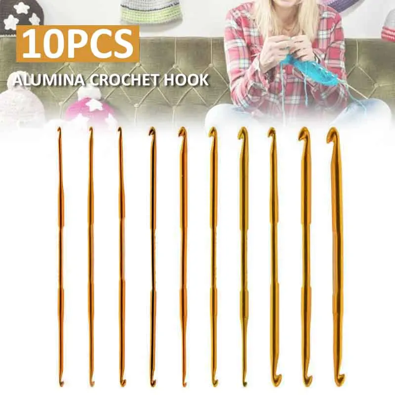 New 10pcs Alumina Crochet Hook Set DIY Knitting Needles Home Knitting Sewing 
New 10pcs Alumina Crochet Hook Set DIY Knitting Needles Home Knitting Sewing
