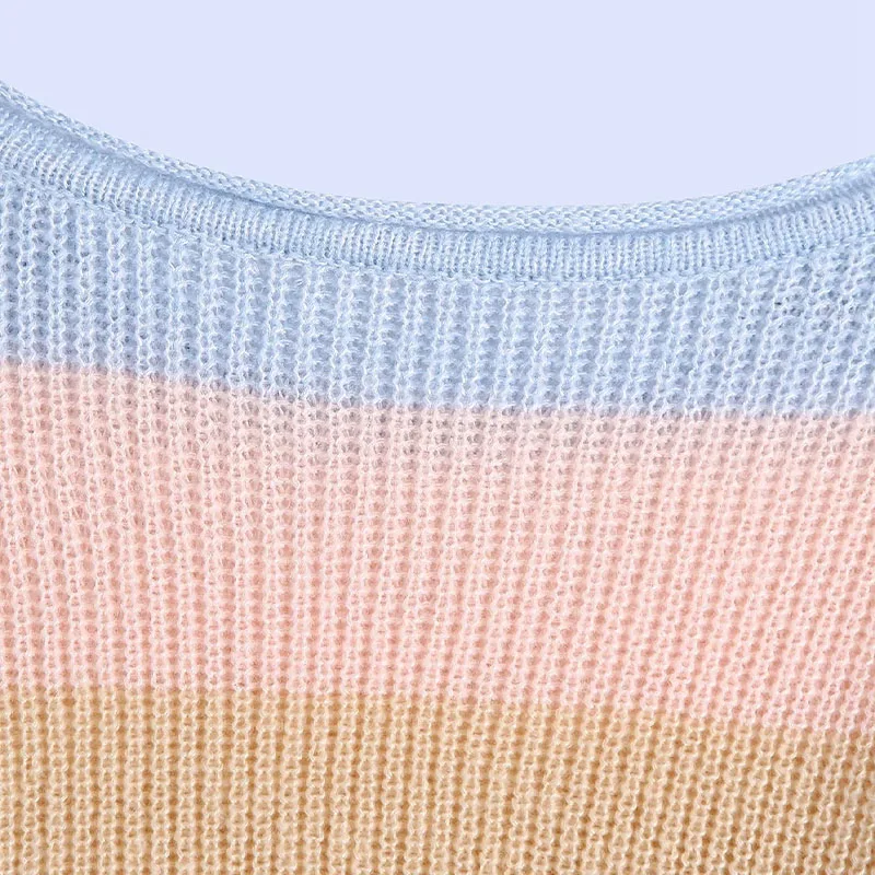 Woman Autumn Knitting Loose Sweaters 2021 Long Sleeve O-Neck Striped Patchwork Female Elegant Sweet Street Sweater Clothes
Woman Autumn Knitting Loose Sweaters 2021 Long Sleeve O-Neck Striped Patchwork Female Elegant Sweet Street Sweater Clothes