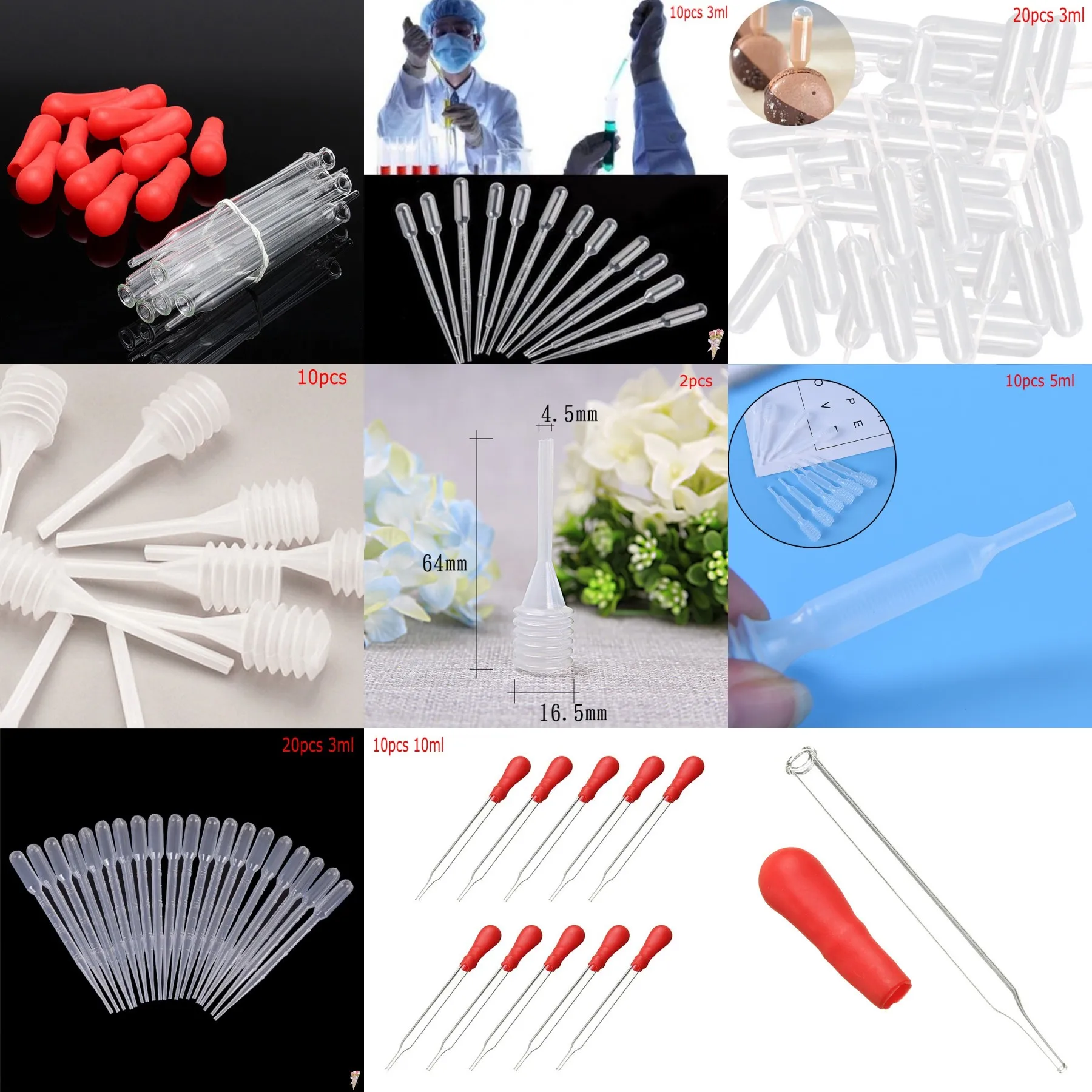 2/10/20/50/pcs 3/5/10ml Rubber Head Lab Dropper Pipette Glass Experiment Medical Pipette Dropper Transfer Pipette Lab Supplie
2/10/20/50/pcs 3/5/10ml Rubber Head Lab Dropper Pipette Glass Experiment Medical Pipette Dropper Transfer Pipette Lab Supplie