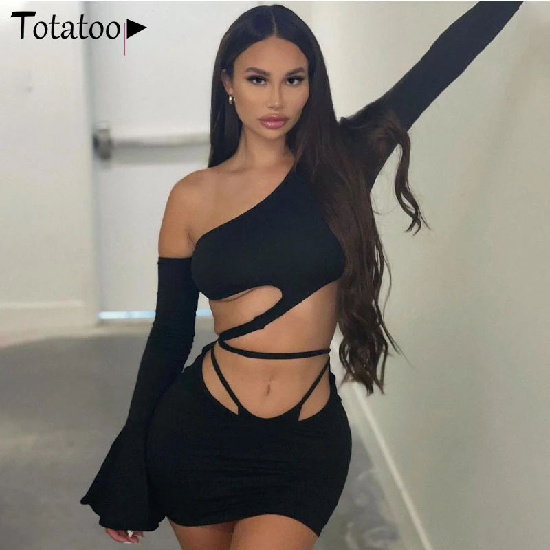 Totatoop Sexy Two Piece Set Skirts Women 2021 One Shoulder Long Sleeve Lace Up Bandage Crop Top And Hollow Out Skirts Outfits
Totatoop Sexy Two Piece Set Skirts Women 2021 One Shoulder Long Sleeve Lace Up Bandage Crop Top And Hollow Out Skirts Outfits