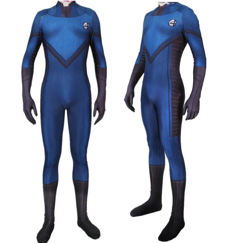 Movie Fantastic Four Cosplay Costumes Superhero Zentai Bodysuit Suit Jumpsuits Blue Tights for Adult Men
Movie Fantastic Four Cosplay Costumes Superhero Zentai Bodysuit Suit Jumpsuits Blue Tights for Adult Men