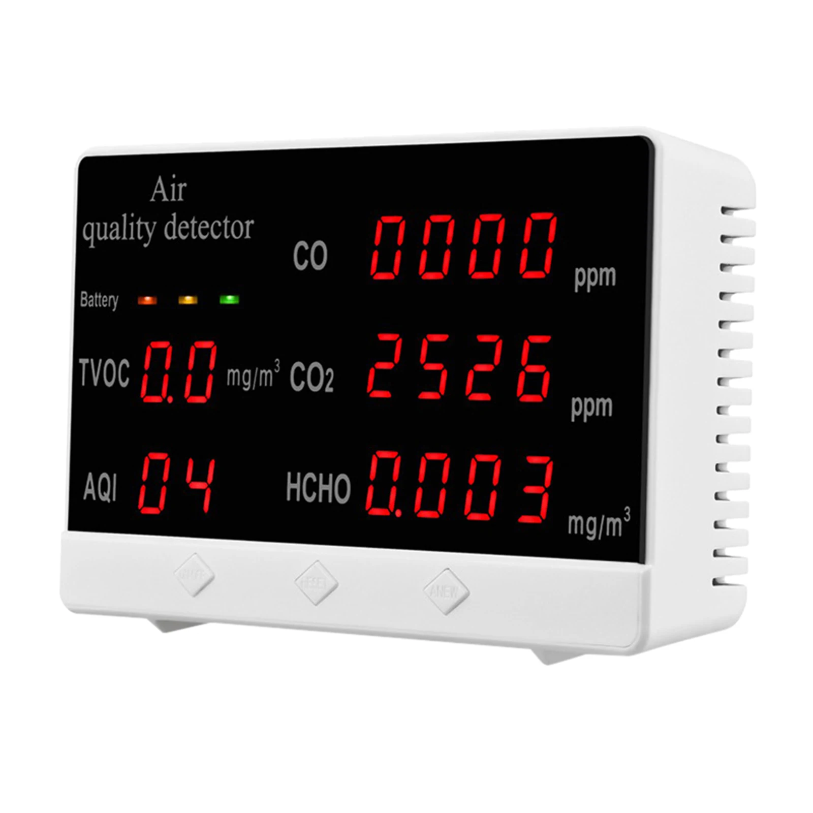Умный тестер качества воздуха в помещении HCHO TVOC AQI CO CO2 для домашнего офиса режим отображения данных в реальном времени: светодиодный цифров...
Умный тестер качества воздуха в помещении HCHO TVOC AQI CO CO2 для домашнего офиса режим отображения данных в реальном времени: светодиодный цифров...