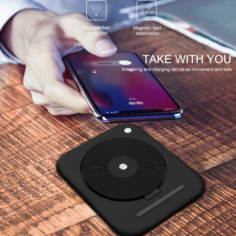 Foldable 10W Wireless Charger Fast Charging Stand Base Multifunctional Phone Bracket For IPhone X Samsung Galaxy | Мобильные