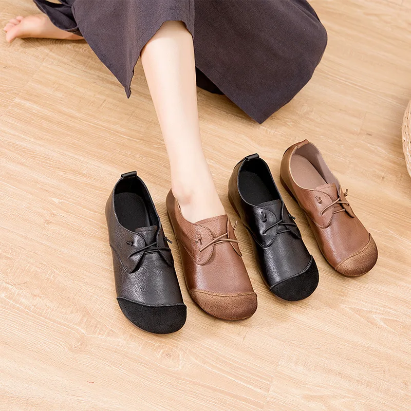 New Retro Oxford Shoes Women's Ballet Flats Ladies Autumn Laced Moccasins Woman Waterproof Slip-On Shoes Genuine Leather Loafers
New Retro Oxford Shoes Women's Ballet Flats Ladies Autumn Laced Moccasins Woman Waterproof Slip-On Shoes Genuine Leather Loafers