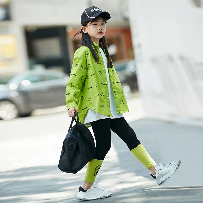 2021 Autumn Girls Print Green Shirt 8 10 years Fashion Long Sleeve Teen Girls Tops
2021 Autumn Girls Print Green Shirt 8 10 years Fashion Long Sleeve Teen Girls Tops