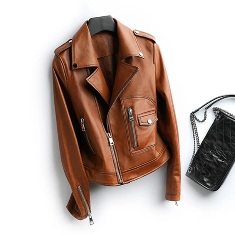 2020 Real Sheepskin Women's Coat Short Genuine Leather Jackets Vintage Korean Motorcycle Jacket Slim HQ22022 KJ
2020 Real Sheepskin Women's Coat Short Genuine Leather Jackets Vintage Korean Motorcycle Jacket Slim HQ22022 KJ