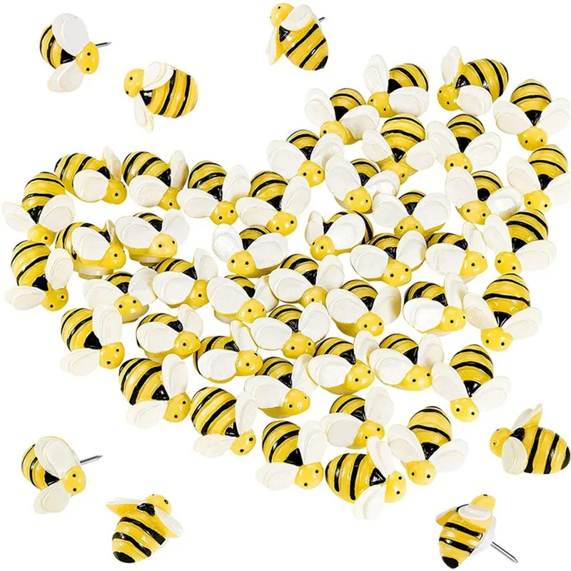 30pcs Thumbtack Push Pin Decoration Cartoon Resin Bee Patch Stickers Thumb Tack Pin Drawing Pins Pushpin Diy Office Binding
30pcs Thumbtack Push Pin Decoration Cartoon Resin Bee Patch Stickers Thumb Tack Pin Drawing Pins Pushpin Diy Office Binding