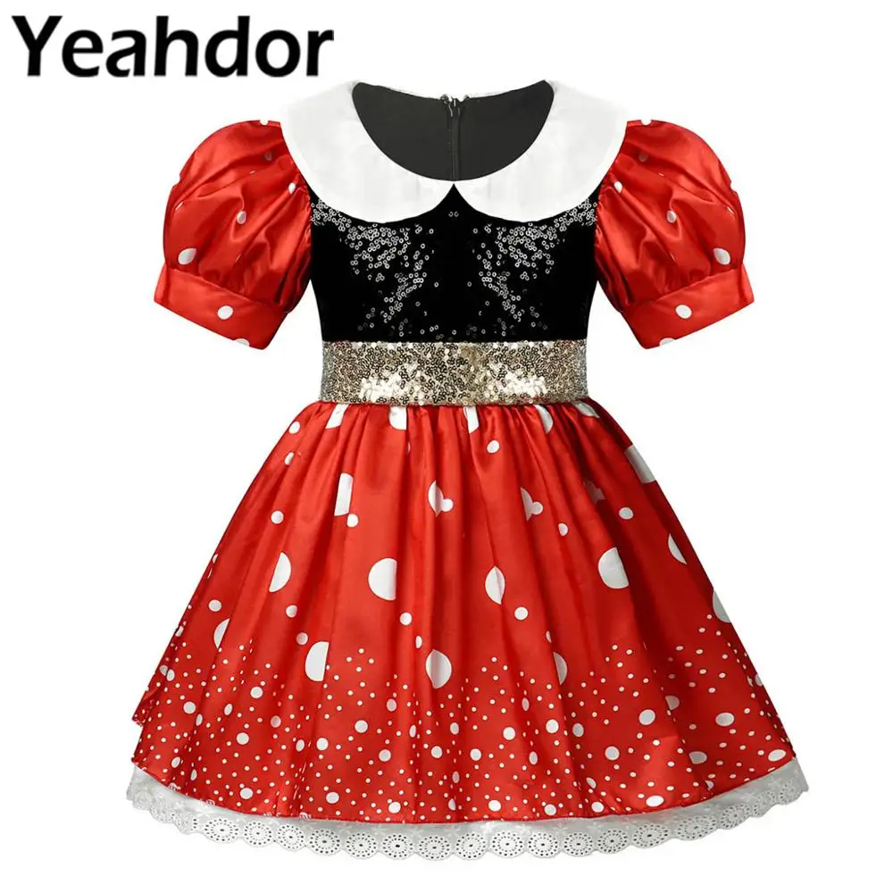 Kids Girls Shiny Sequined Party Dress Round Nack Short Puff Sleeve Polka Dot Printed Bowknot Flower Girl Princess Tutu Dress
Kids Girls Shiny Sequined Party Dress Round Nack Short Puff Sleeve Polka Dot Printed Bowknot Flower Girl Princess Tutu Dress