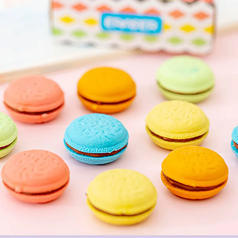 5Pcs/set Sandwich Biscuits Erasers Rubber Macaron Pencil Eraser Kawaii Stationery for Student Prizes Kids Gifts School Supplies
5Pcs/set Sandwich Biscuits Erasers Rubber Macaron Pencil Eraser Kawaii Stationery for Student Prizes Kids Gifts School Supplies