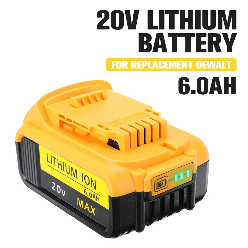 Latest For DeWalt Power Tool 20V 6.0Ah Rechargeable Lithium Ion Battery With Charger Replacement Batteries DCB181 DCB200
Latest For DeWalt Power Tool 20V 6.0Ah Rechargeable Lithium Ion Battery With Charger Replacement Batteries DCB181 DCB200