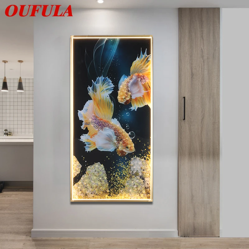 OUFULA Wall Lamp Contemporary Creative Gold Fish Figure LED Sconces Rectangle Mural Light For Home
OUFULA Wall Lamp Contemporary Creative Gold Fish Figure LED Sconces Rectangle Mural Light For Home