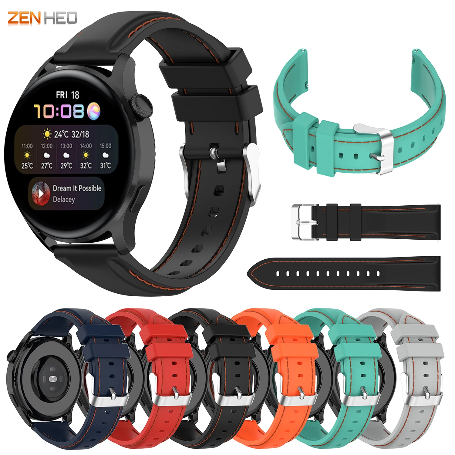 Ремешок силиконовый для Huawei Watch 3 Pro GT 3 46 мм, сменный Браслет для умных часов Huawei Honor Watch GS Pro, 22 мм
Ремешок силиконовый для Huawei Watch 3 Pro GT 3 46 мм, сменный Браслет для умных часов Huawei Honor Watch GS Pro, 22 мм