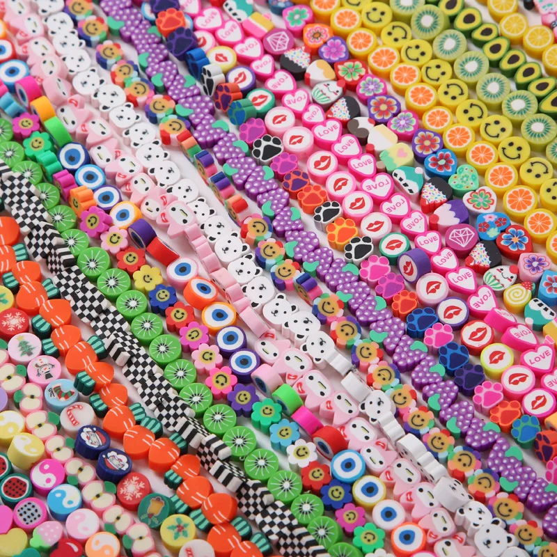 40pcs/String Smiley Animal Sunflower Fruit Shape Spacer Polymer Clay Beads For DIY Jewelry Making Handmade Bracelet Accessories 
40pcs/String Smiley Animal Sunflower Fruit Shape Spacer Polymer Clay Beads For DIY Jewelry Making Handmade Bracelet Accessories