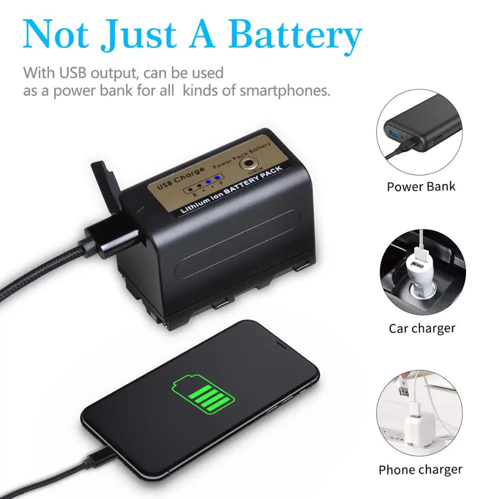 Batmax New NP-F770 NP-F750 with USB Charge Output NP F750 NPF770 Battery For Sony NP F970 F960 F550 F570 QM91D CCD-RV100 TRU47E
Batmax New NP-F770 NP-F750 with USB Charge Output NP F750 NPF770 Battery For Sony NP F970 F960 F550 F570 QM91D CCD-RV100 TRU47E