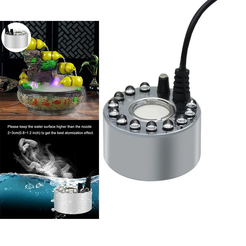 Mist Maker Fogger with 12 Led Bulbs, Portable Mini Fog Atomizer Air Humidifier for Water Fountain Pond Rockery
Mist Maker Fogger with 12 Led Bulbs, Portable Mini Fog Atomizer Air Humidifier for Water Fountain Pond Rockery