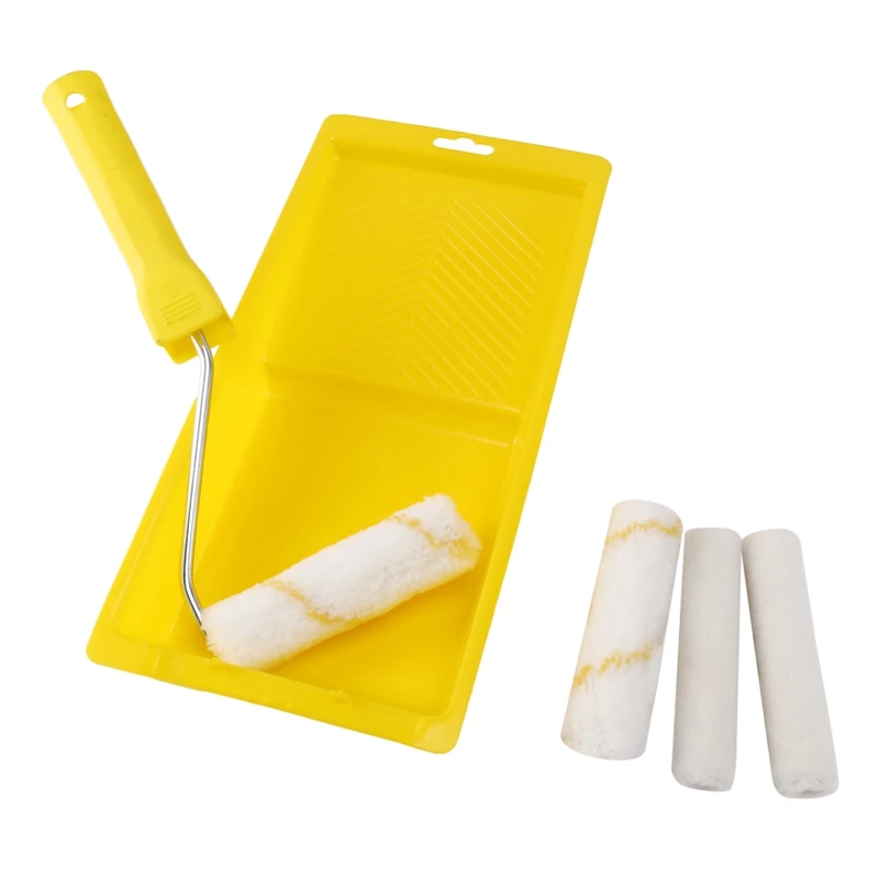 6Pcs Foam Paint Roller Tray Set 4-Inch Mini Roller Cover Refills for Wall Bathtub Paint Refinishing Sponge Roller Kit
6Pcs Foam Paint Roller Tray Set 4-Inch Mini Roller Cover Refills for Wall Bathtub Paint Refinishing Sponge Roller Kit