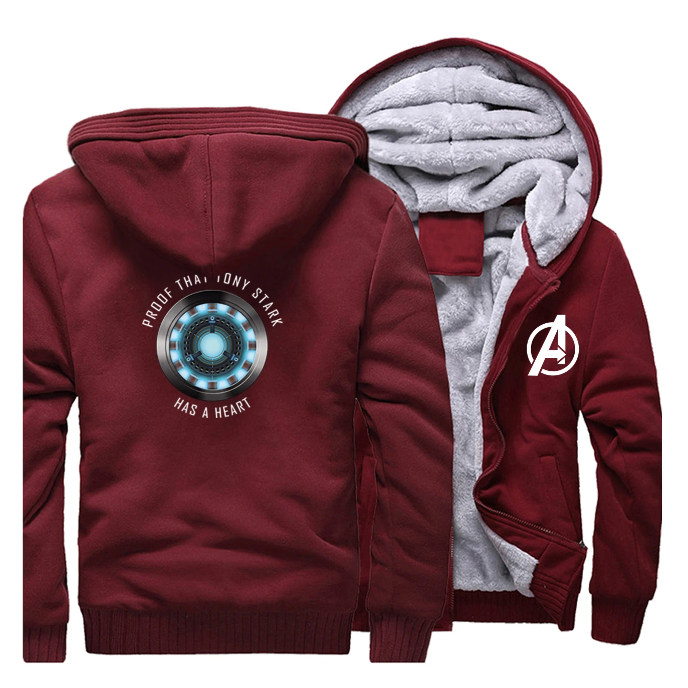 Iron Man Winter Thick Jacket Men Fleece Warm Coat Superhero Hoodie Love You 3000 Jackets Tone Stark Sportswear Male Sweartshirt | Мужская
