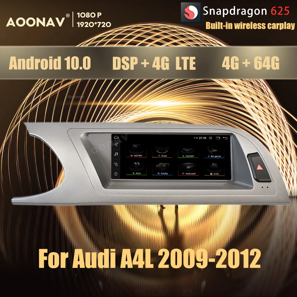 8.8 Inch 8Core 4+64G Android 10.0 Snapdragon 625 car radio GPS For Audi A4L 2009-2012 multimedia DVD player Head Unit
8.8 Inch 8Core 4+64G Android 10.0 Snapdragon 625 car radio GPS For Audi A4L 2009-2012 multimedia DVD player Head Unit