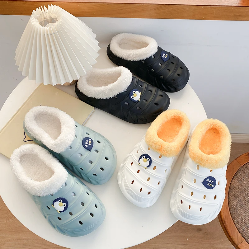 Winter New Couples Plus Cotton Holes Shoes Thick-soled Baotou Warm Personality Cute Cartoon Non-slip Waterproof Cotton Drag
Winter New Couples Plus Cotton Holes Shoes Thick-soled Baotou Warm Personality Cute Cartoon Non-slip Waterproof Cotton Drag