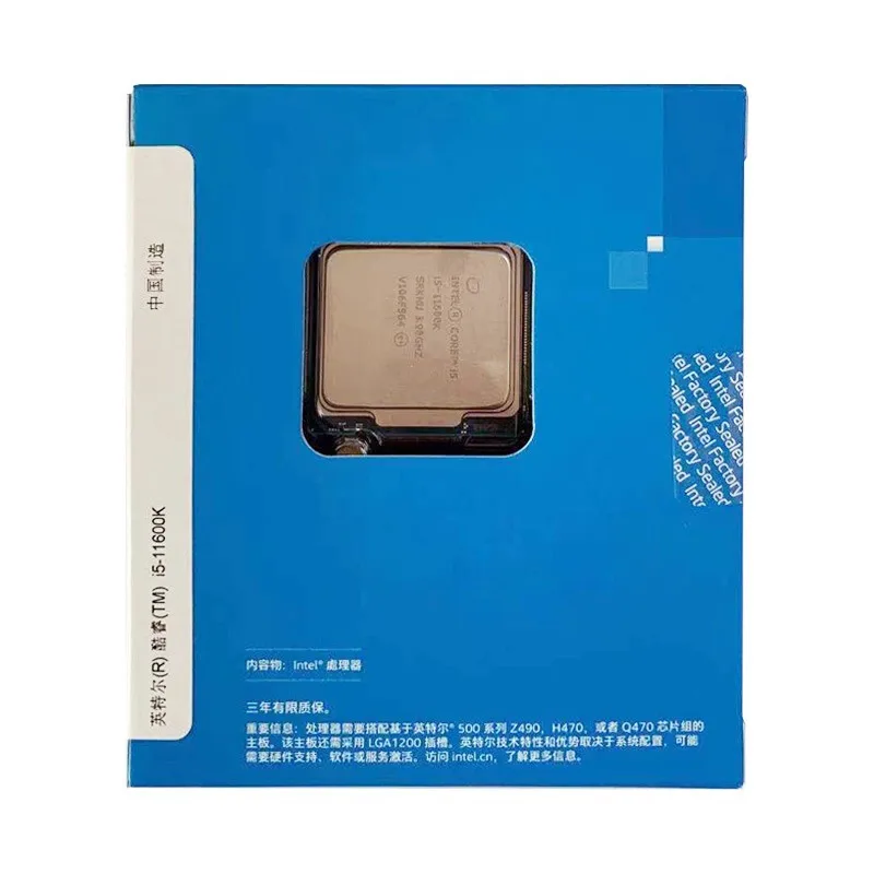 

Intel Core i5-11600K Processor 12M Cache Up to 4.90GHz 6-Cores 12-Threads 14nm TDP-125W LGA1200 i5 11600K Desktop CPU