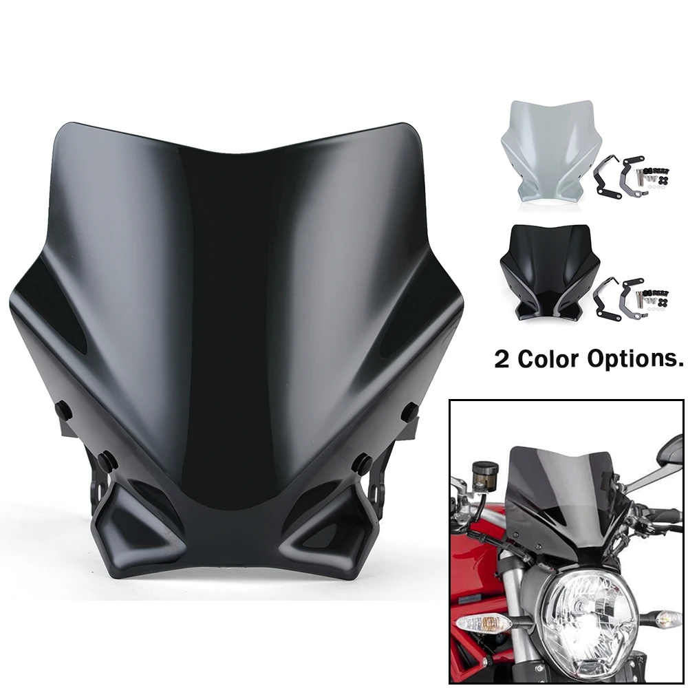 Windshield Windscreen Wind Deflector for Ducati Monster 821 1200 S R 1200S 1200R 2014-2020 Monster 797 2017 2018 2019 2020
Windshield Windscreen Wind Deflector for Ducati Monster 821 1200 S R 1200S 1200R 2014-2020 Monster 797 2017 2018 2019 2020