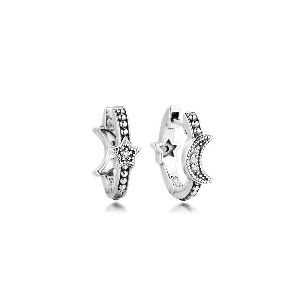 CKK Crescent Moon & Stars Beaded Hoop Earrings 925 Sterling Silver Original Jewelry Making For Women Anniversary Gift
CKK Crescent Moon & Stars Beaded Hoop Earrings 925 Sterling Silver Original Jewelry Making For Women Anniversary Gift