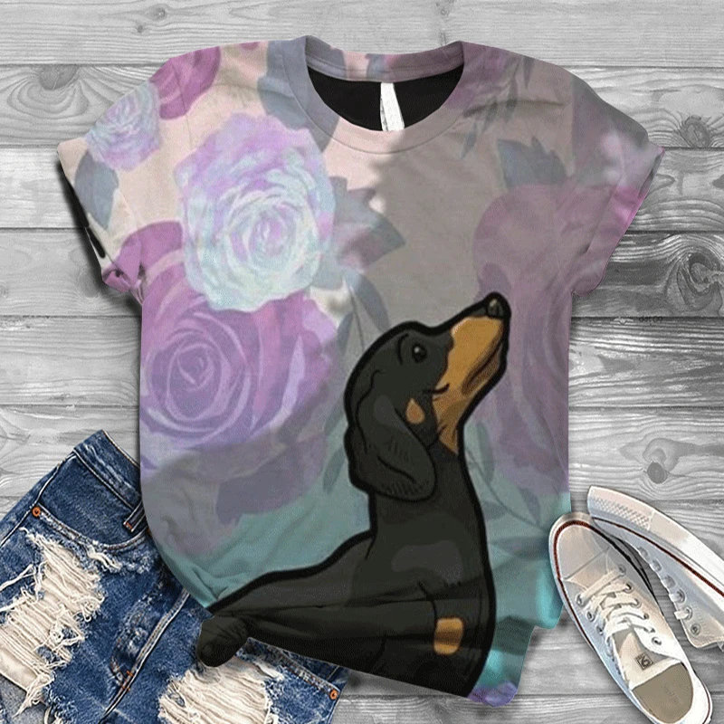 New Harajuku Digital 3D Cute Dog Print T Shirt Women Casual Shirts Fashion O Neck Short Sleeve T-Shirt Summer Tees Lovely Top
New Harajuku Digital 3D Cute Dog Print T Shirt Women Casual Shirts Fashion O Neck Short Sleeve T-Shirt Summer Tees Lovely Top