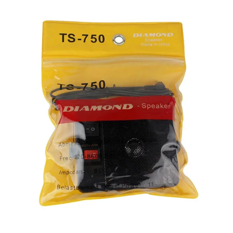 2pcs NEW 3.5mm Diamond Heavy Duty TS-750 External Speaker for Walkie Talkie QYT YAESU CB Two Way Car Mobile Radio
2pcs NEW 3.5mm Diamond Heavy Duty TS-750 External Speaker for Walkie Talkie QYT YAESU CB Two Way Car Mobile Radio