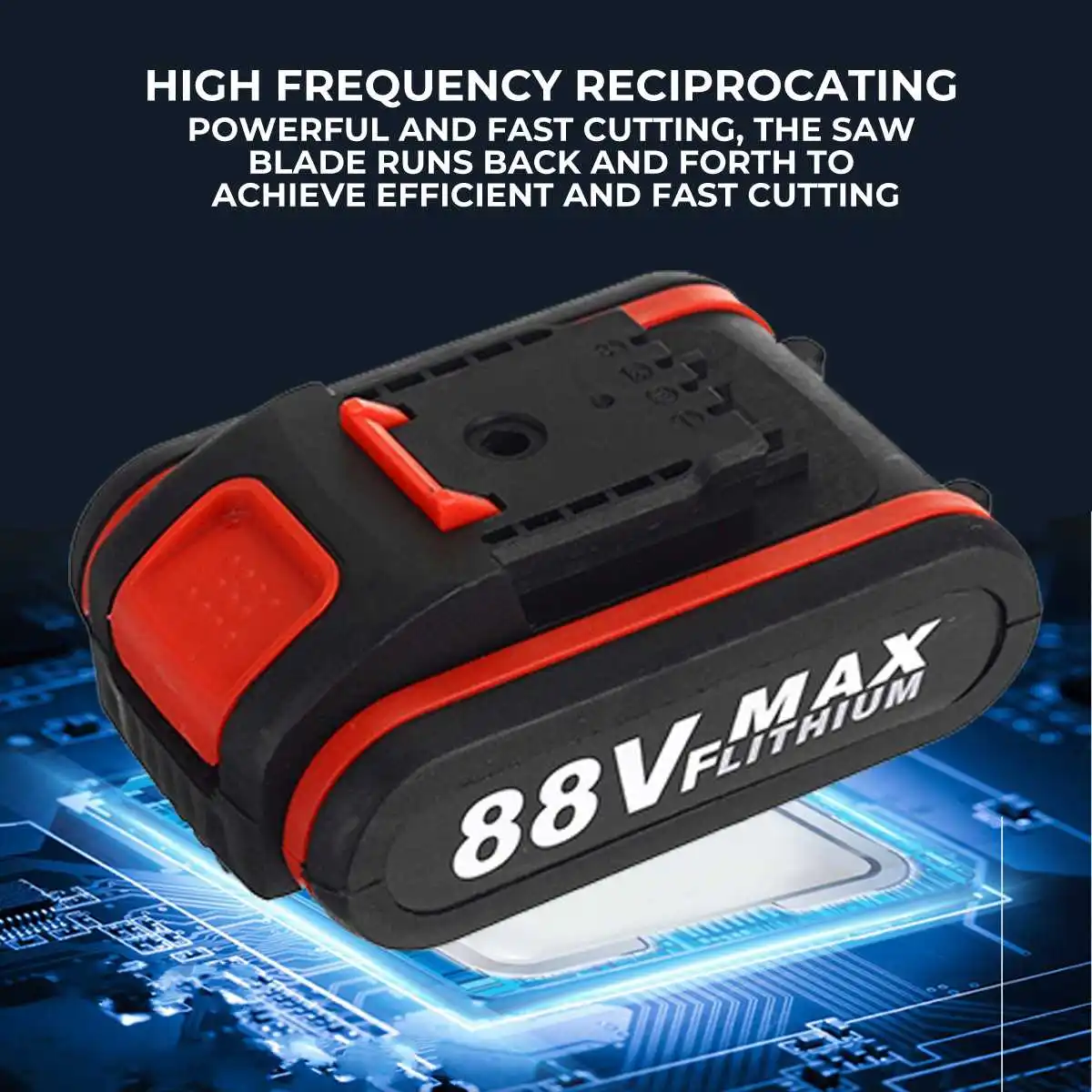 NEW 88V Cordless Reciprocating Saw Handsaw Saber Saw Multifunction Saw for Metal Wood Pipe Cutting Saw with 4 Blades Kit 
NEW 88V Cordless Reciprocating Saw Handsaw Saber Saw Multifunction Saw for Metal Wood Pipe Cutting Saw with 4 Blades Kit