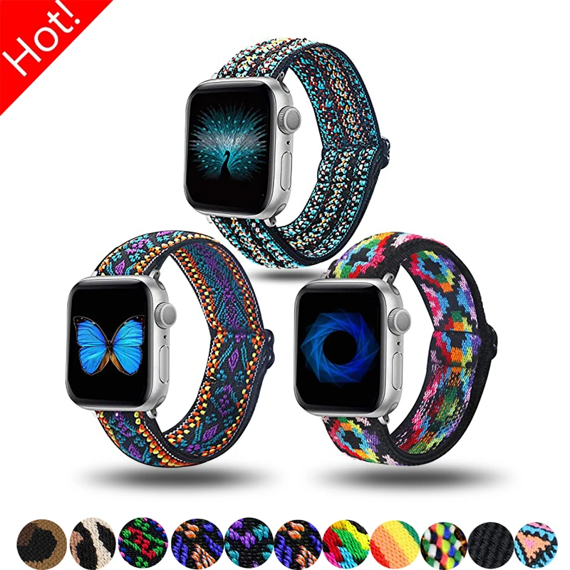 Scrunchie Strap for Apple watch band 40mm 38mm 44mm 42mm Bohemia Elastic belt solo loop bracelet iWatch series 3 4 5 se 6 band
Scrunchie Strap for Apple watch band 40mm 38mm 44mm 42mm Bohemia Elastic belt solo loop bracelet iWatch series 3 4 5 se 6 band