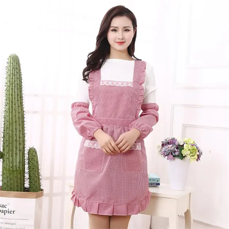 Cooking Apron Lace Home Cooking Kitchen with Oversleeves Waterproof Fashion Cooking Women's Fast Food Restaurant Home Summer
Cooking Apron Lace Home Cooking Kitchen with Oversleeves Waterproof Fashion Cooking Women's Fast Food Restaurant Home Summer