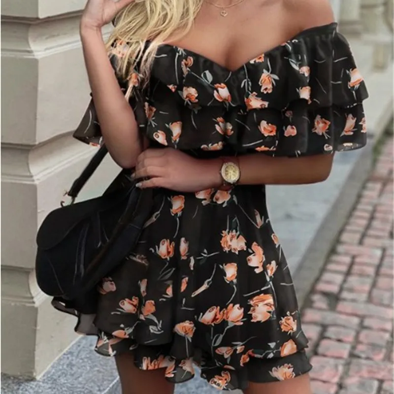 New Arrival Print Women Dress 2020 Sexy Fashion Off Shoulder Ruffles Slim Mini Dress Plus Size
New Arrival Print Women Dress 2020 Sexy Fashion Off Shoulder Ruffles Slim Mini Dress Plus Size