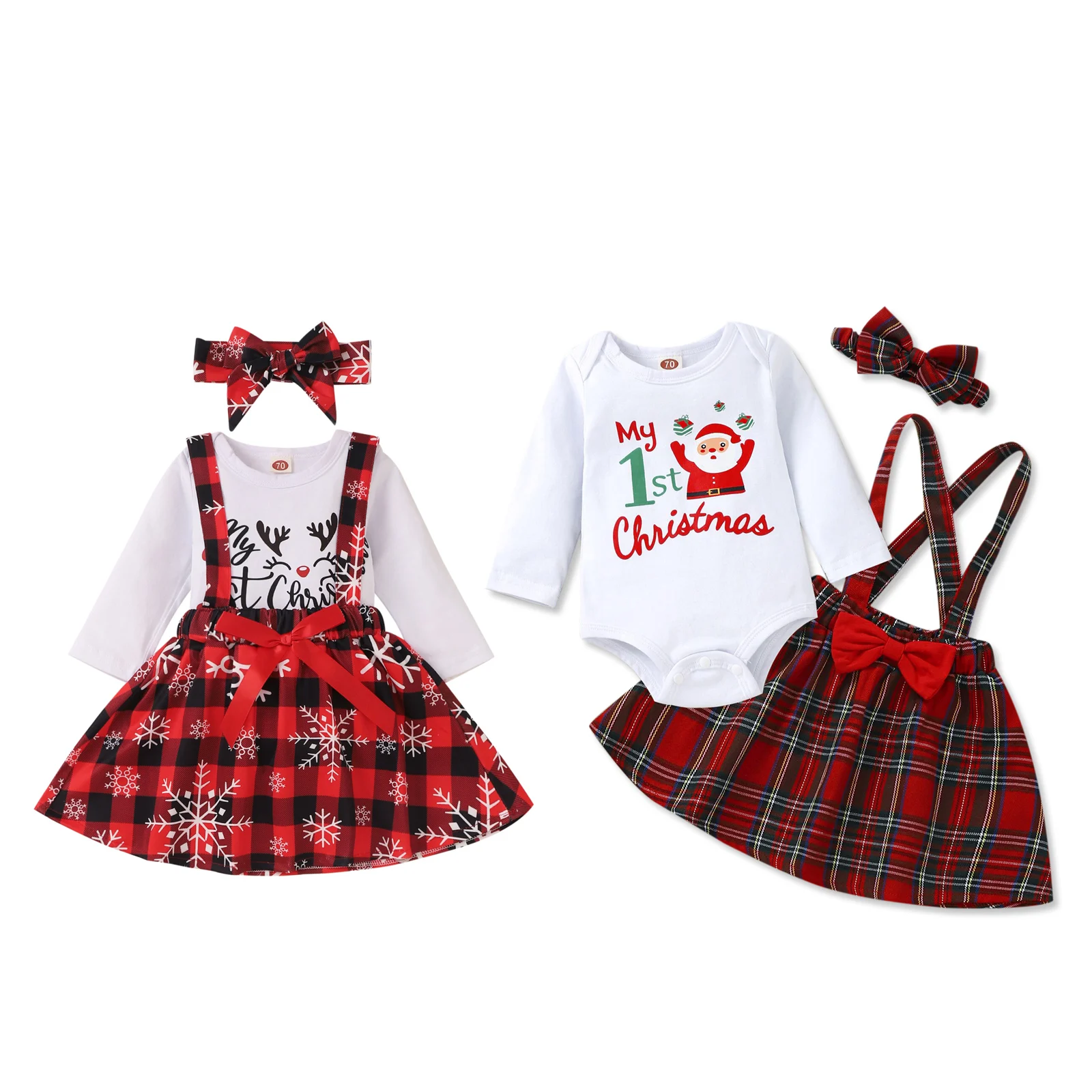 Lioraitiin 0-12M Newborn Infant Baby Girl's 3Pcs Christmas Outfit Infant Long Sleeve Print Romper Set Fall Winter Clothing
Lioraitiin 0-12M Newborn Infant Baby Girl's 3Pcs Christmas Outfit Infant Long Sleeve Print Romper Set Fall Winter Clothing