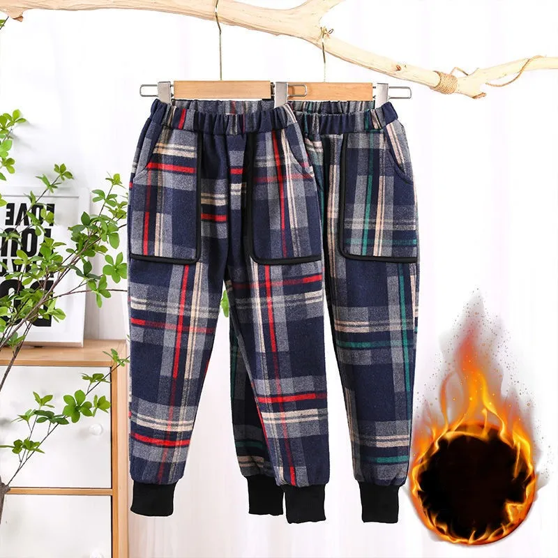 Brand New Pants For Boys Children's Clothing Sweatpants Winter Thickened Warm Clothing For Girls Plaid Pants For Kids Leggings
Brand New Pants For Boys Children's Clothing Sweatpants Winter Thickened Warm Clothing For Girls Plaid Pants For Kids Leggings