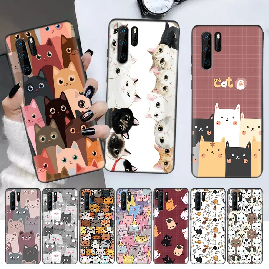 Cartoon Cute Cats Background Black Phone Case For Huawei P30 Lite P20 Pro P40 P10 Mate 20 40 30 10 P Smart Z Plus Pattern Cover
Cartoon Cute Cats Background Black Phone Case For Huawei P30 Lite P20 Pro P40 P10 Mate 20 40 30 10 P Smart Z Plus Pattern Cover