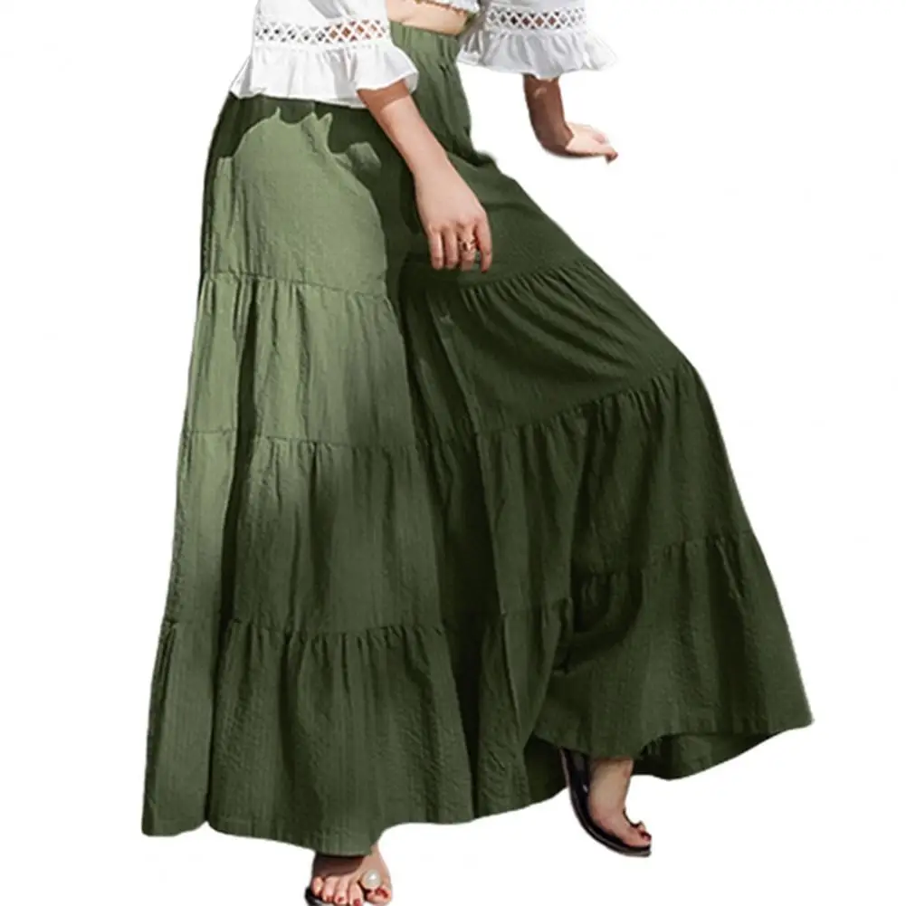 Vintage Trousers Skirt Ankle-length Sliced Craft Women Wide Leg Pants Layered Skirt for Outdoor
Vintage Trousers Skirt Ankle-length Sliced Craft Women Wide Leg Pants Layered Skirt for Outdoor