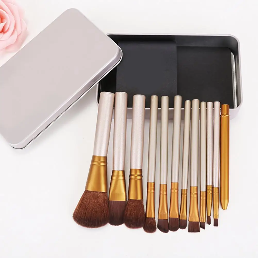 12Pcs/Set Makeup Brush Multifunctional Smooth Surface Portable Gold Wood Handle Cosmetic Beauty Brush Kit for Cosmetic
12Pcs/Set Makeup Brush Multifunctional Smooth Surface Portable Gold Wood Handle Cosmetic Beauty Brush Kit for Cosmetic
