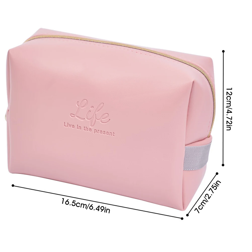 Storage Travel Cosmetic Pouch PU Waterproof Zippered Makeup Brush Toiletries Case Multi-function Handbag Portable Makeup Bag
Storage Travel Cosmetic Pouch PU Waterproof Zippered Makeup Brush Toiletries Case Multi-function Handbag Portable Makeup Bag