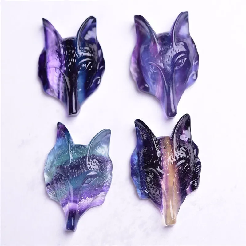 Natural Rainbow Colorful Fluorite Crystal Heart Shaped -Wolf head Carved Stone Healing Reiki Crystal Wedding Holiday Party
Natural Rainbow Colorful Fluorite Crystal Heart Shaped -Wolf head Carved Stone Healing Reiki Crystal Wedding Holiday Party