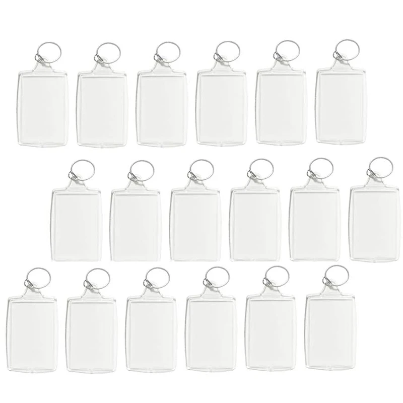 100Pcs Photo Keychain Rectangle Transparent Blank Acrylic Insert Photo Picture Frame Keyring Key Holder DIY Split Ring
100Pcs Photo Keychain Rectangle Transparent Blank Acrylic Insert Photo Picture Frame Keyring Key Holder DIY Split Ring