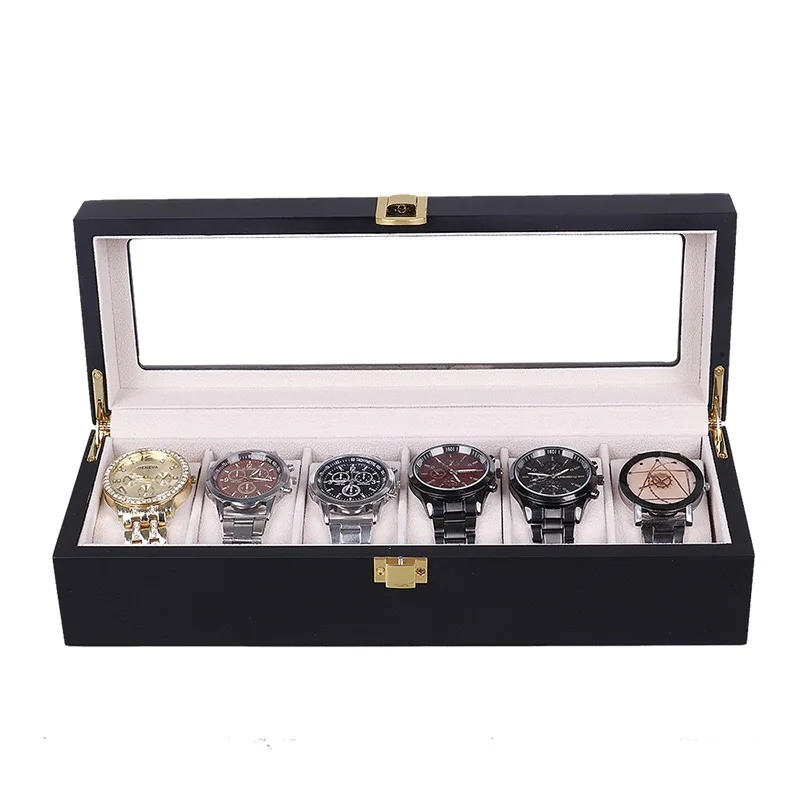 Watches Holder Box Black Men Women Top Luxury Wooden Watch Box Glass Jewelry Organizer Box 3 6 Grids PU Leather Watch Organizers
Watches Holder Box Black Men Women Top Luxury Wooden Watch Box Glass Jewelry Organizer Box 3 6 Grids PU Leather Watch Organizers