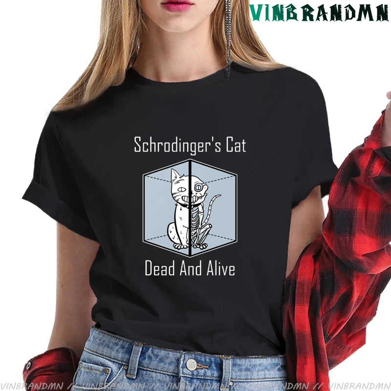 Новинка футболка с изображением кошки шенинера женская принтом "Теория