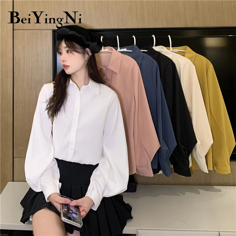 Beiyingni 2021 Autumn Long Sleeve Blusas Womens Tops Solid Color Buttons Harajuku Leisure Loose Sweet Shirts Cute Female Blouses
Beiyingni 2021 Autumn Long Sleeve Blusas Womens Tops Solid Color Buttons Harajuku Leisure Loose Sweet Shirts Cute Female Blouses