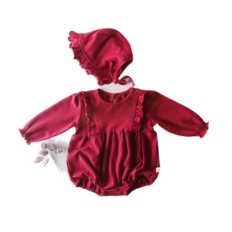 Toddler Playwear One Hat Set Suit Newborn Girl Outfits Clothes Long Sleeve Cotton Jumpsuit Infant Cute Pure Ruffle Bodysuits
Toddler Playwear One Hat Set Suit Newborn Girl Outfits Clothes Long Sleeve Cotton Jumpsuit Infant Cute Pure Ruffle Bodysuits