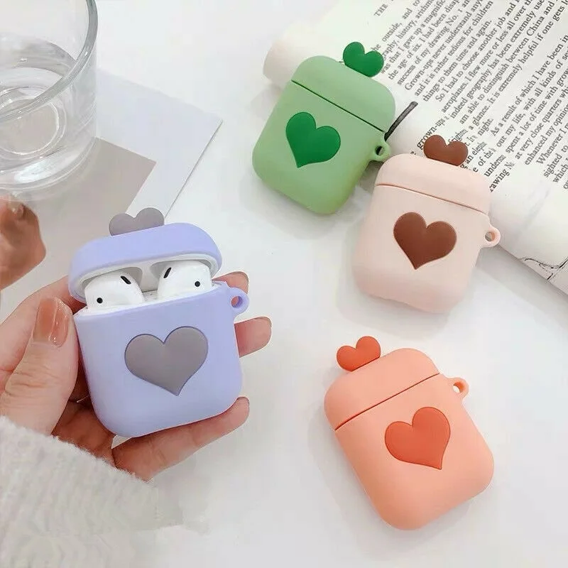 Cute Heart Silicone Soft Earphone Protective Case Cover For Apple Airpods 1 2
Cute Heart Silicone Soft Earphone Protective Case Cover For Apple Airpods 1 2